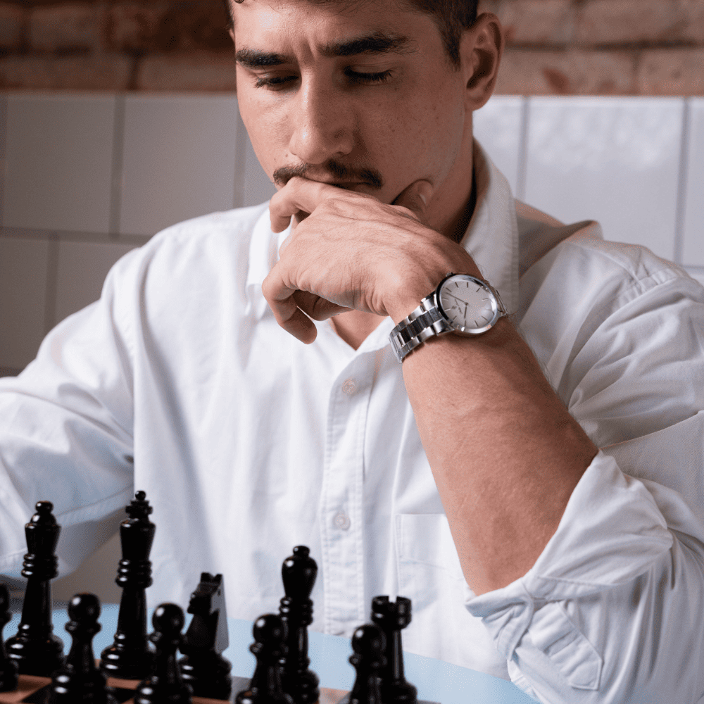 Relógio Masculino Beckham Steel Silver White 40mm Prata 6