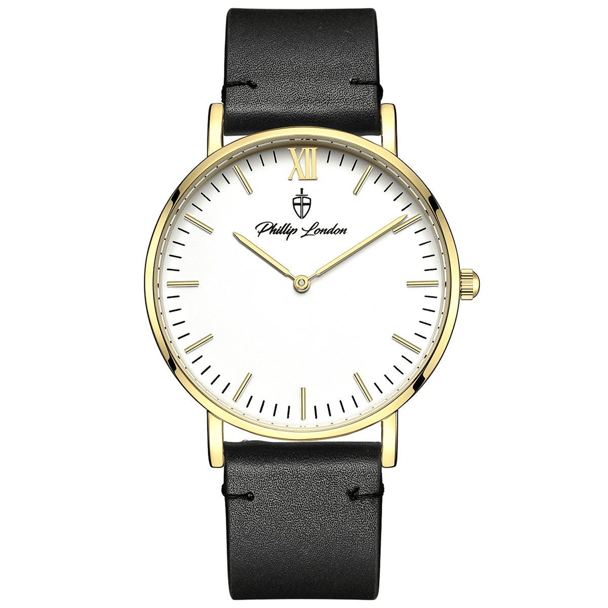 Relógio Masculino Greenwich Leather Golden White Black 40mm
