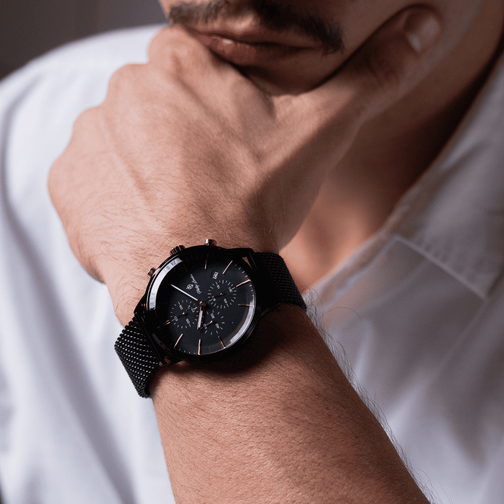 Relógio Masculino Sherlock Black 42mm Preto 4