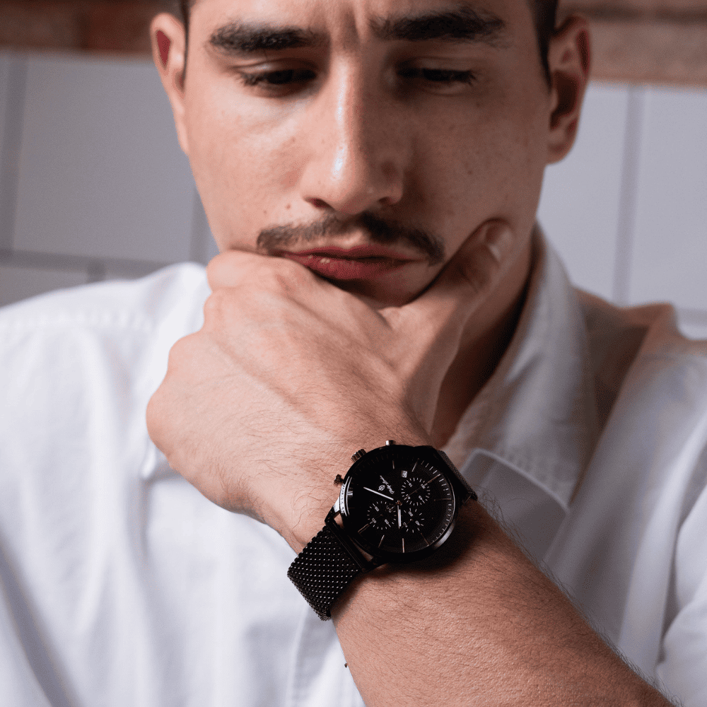 Relógio Masculino Sherlock Black 42mm Preto 6