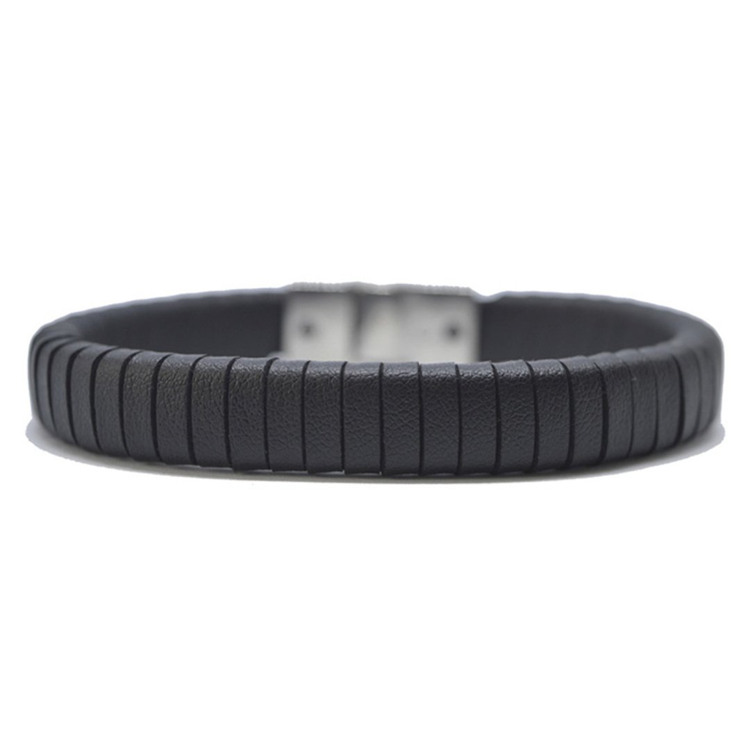 Pulseira Masculina Darkness Silver Black M