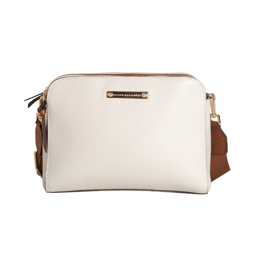 Bolsa Feminina Transversal Dayane Magalhães Off White