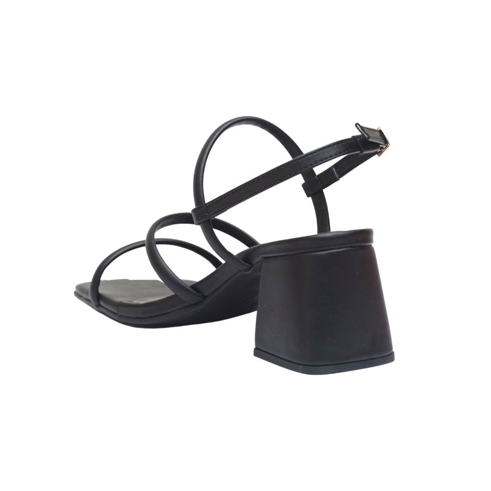 Sandália Salto Bloco Feminina Equilíbrio Dayane Magalhães Preta Preto 4