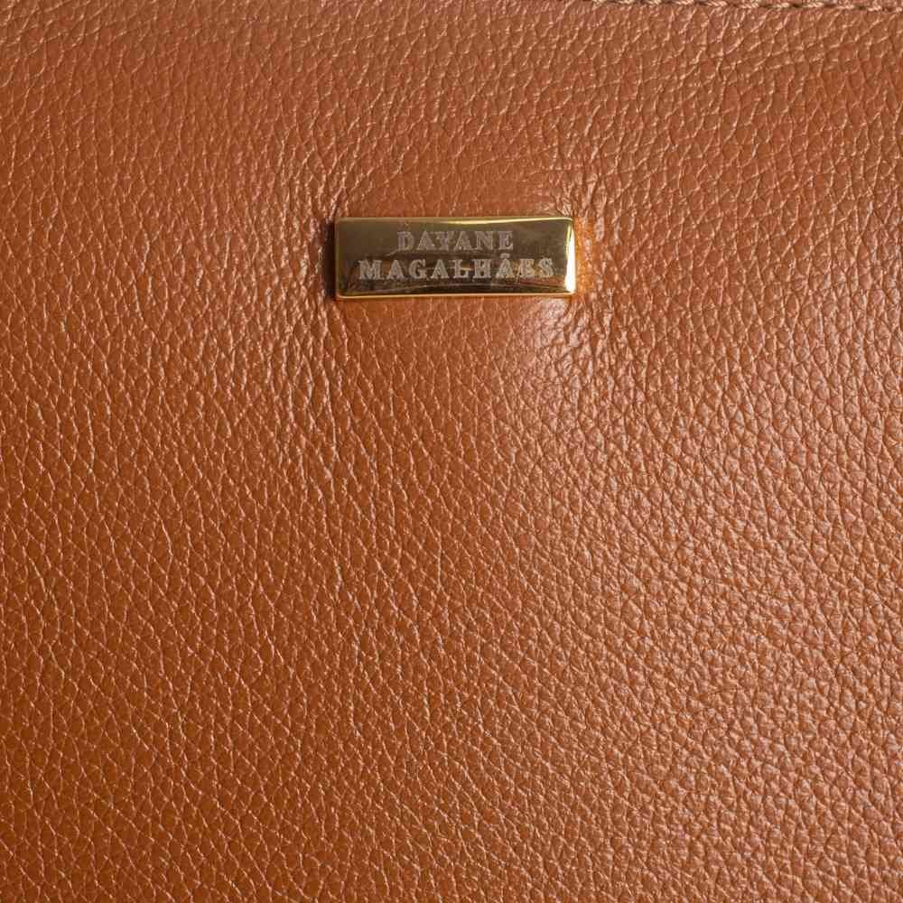 Bolsa Feminina Transversal Dayane Magalhães Caramelo Marrom 3