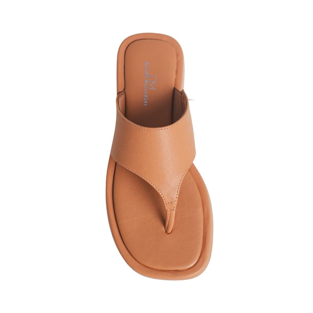 Tamanco Papete Plataforma Feminino Dayane Magalhães Flash Caramelo Marrom 3