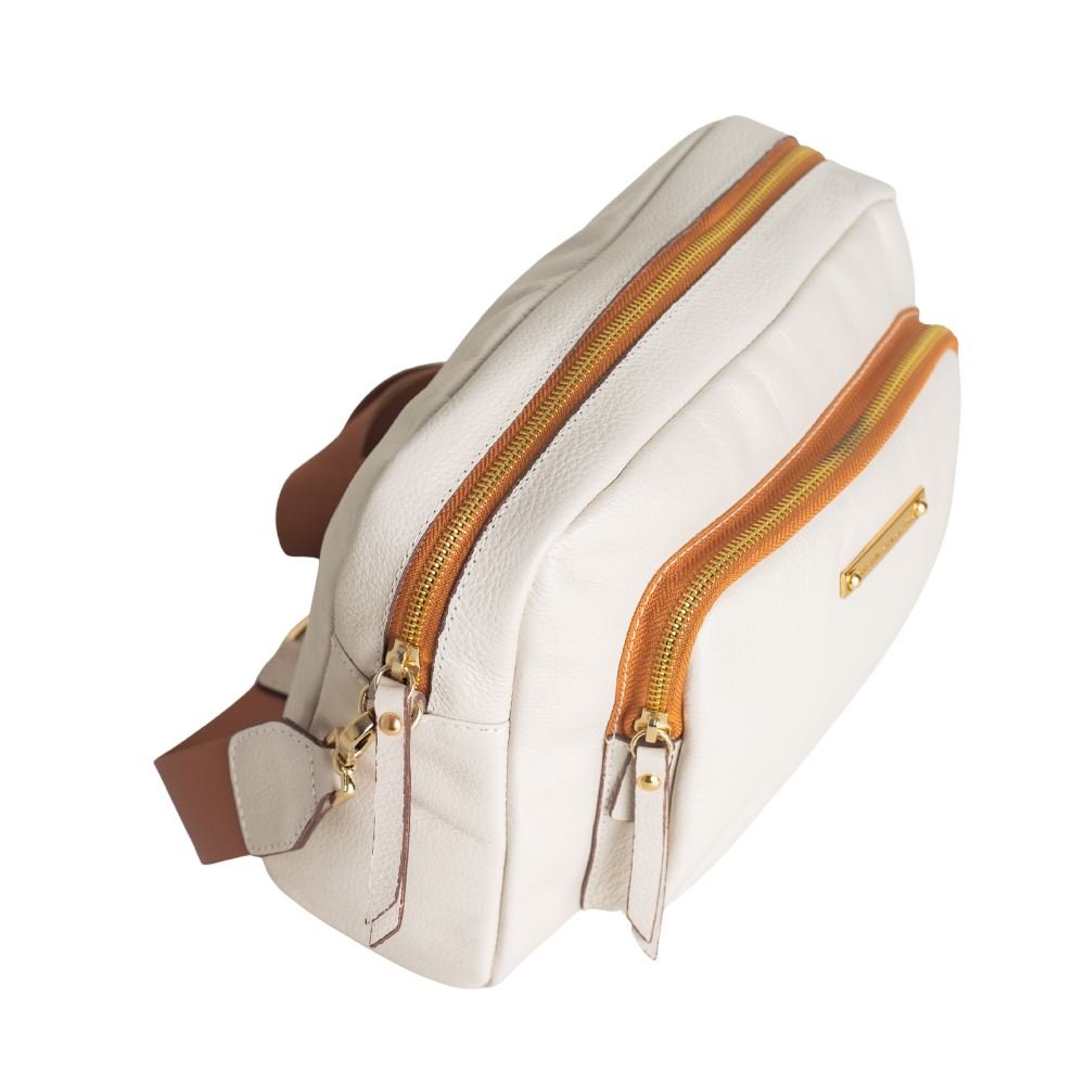 Bolsa Feminina Transversal Dayane Magalhães Off White Branco 1