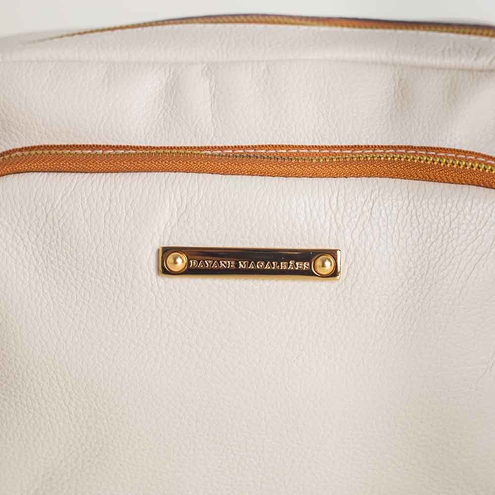Bolsa Feminina Transversal Dayane Magalhães Off White Branco 4