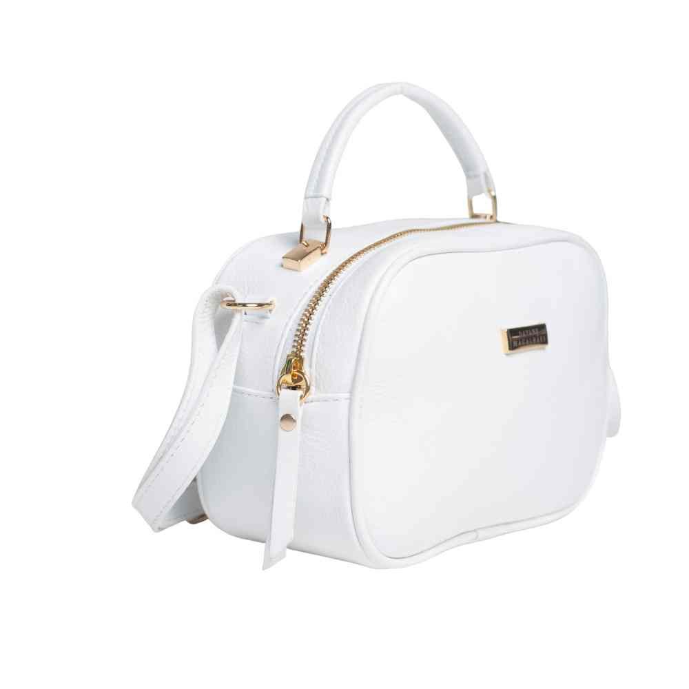 Bolsa Feminina Pequena Transversal Dayane Magalhães Branca