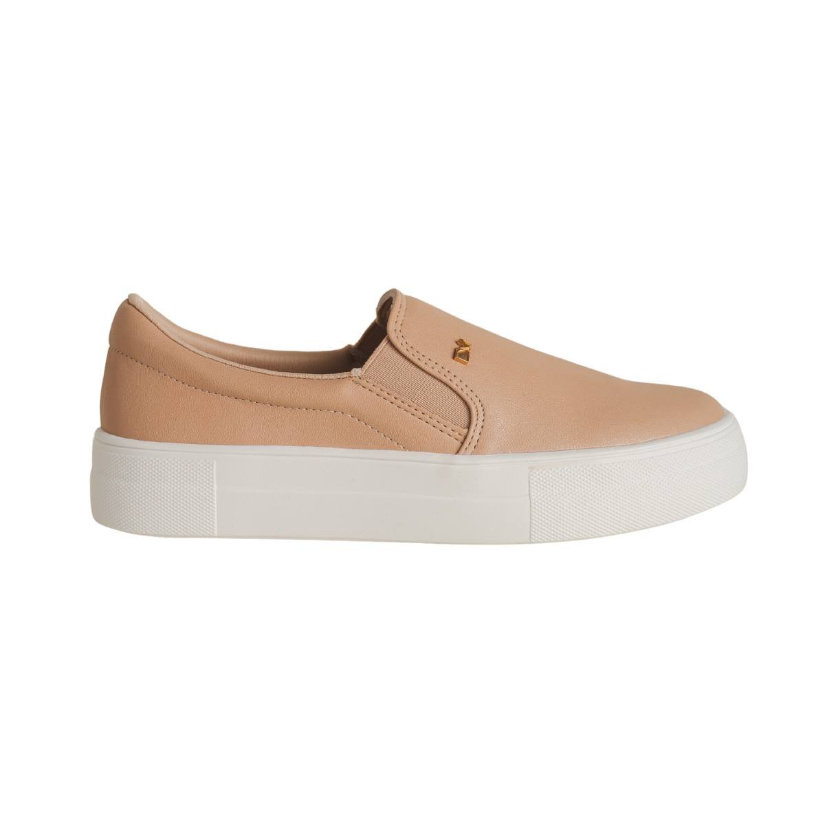 Tênis Casual Slip-On Serena Dayane Magalhães Nude Bege 1