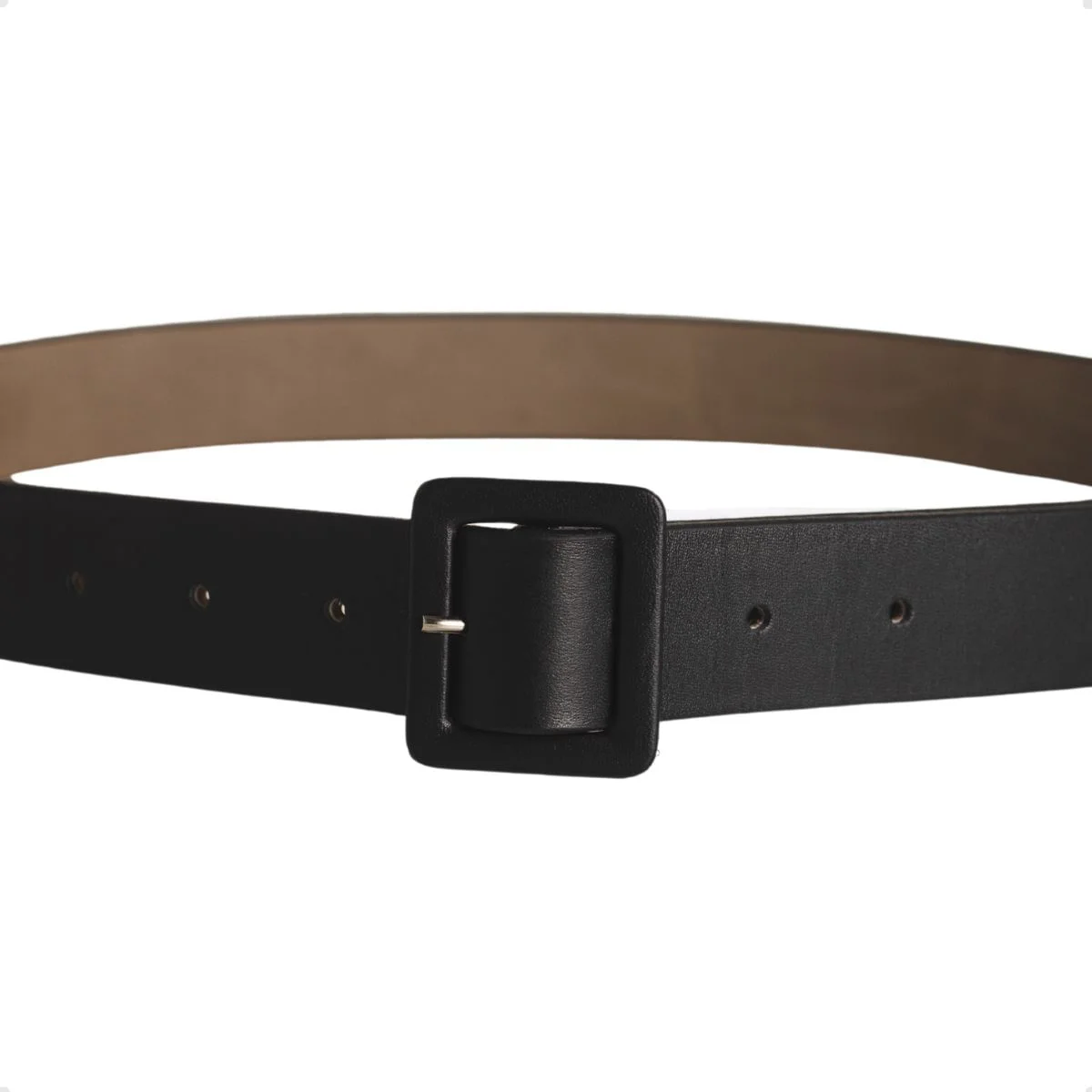 Cinto Em Couro Aleska Dayane Magalhães Preto Preto 3