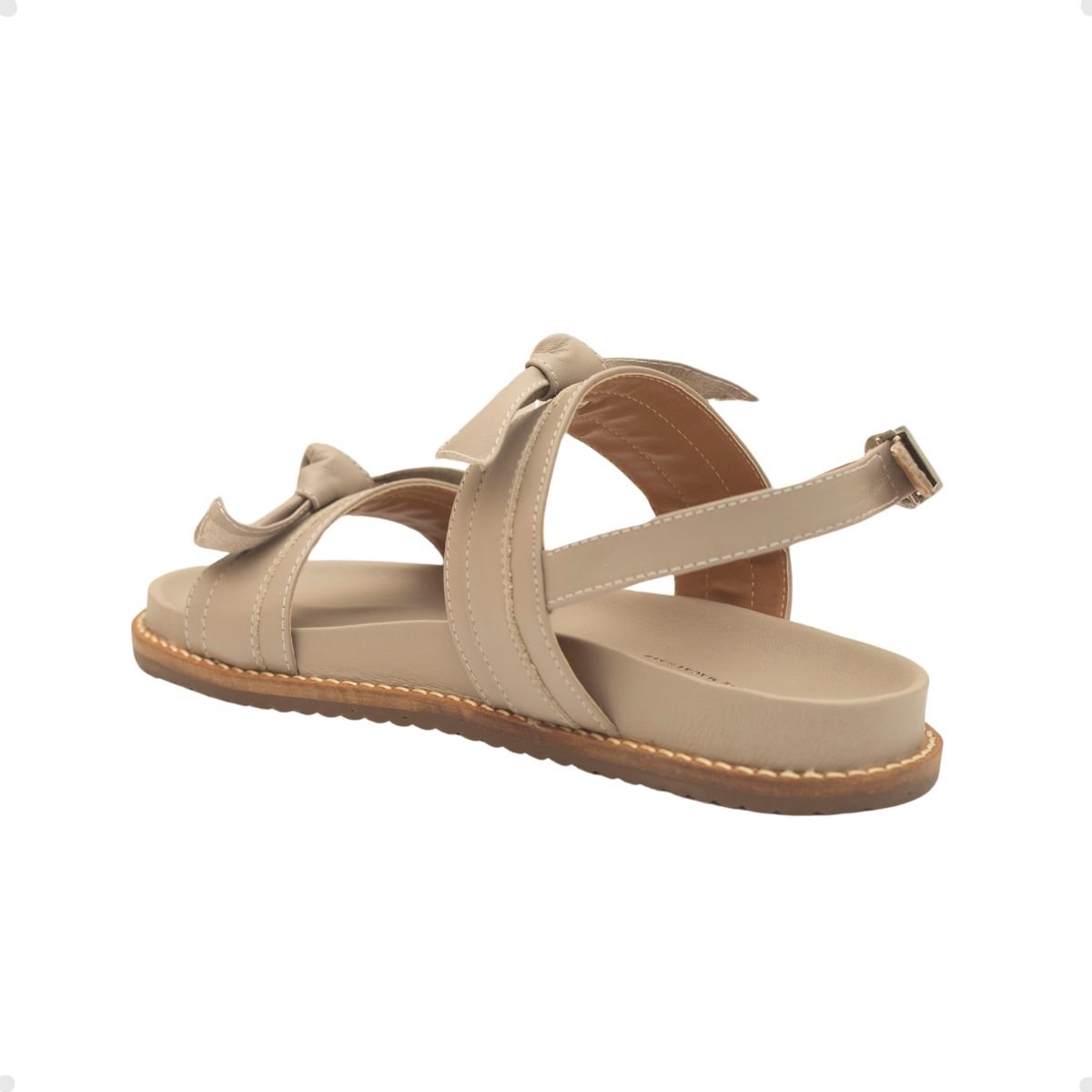 Sandália Papete Mirage Laço Dayane Magalhães  Couro Bege 5