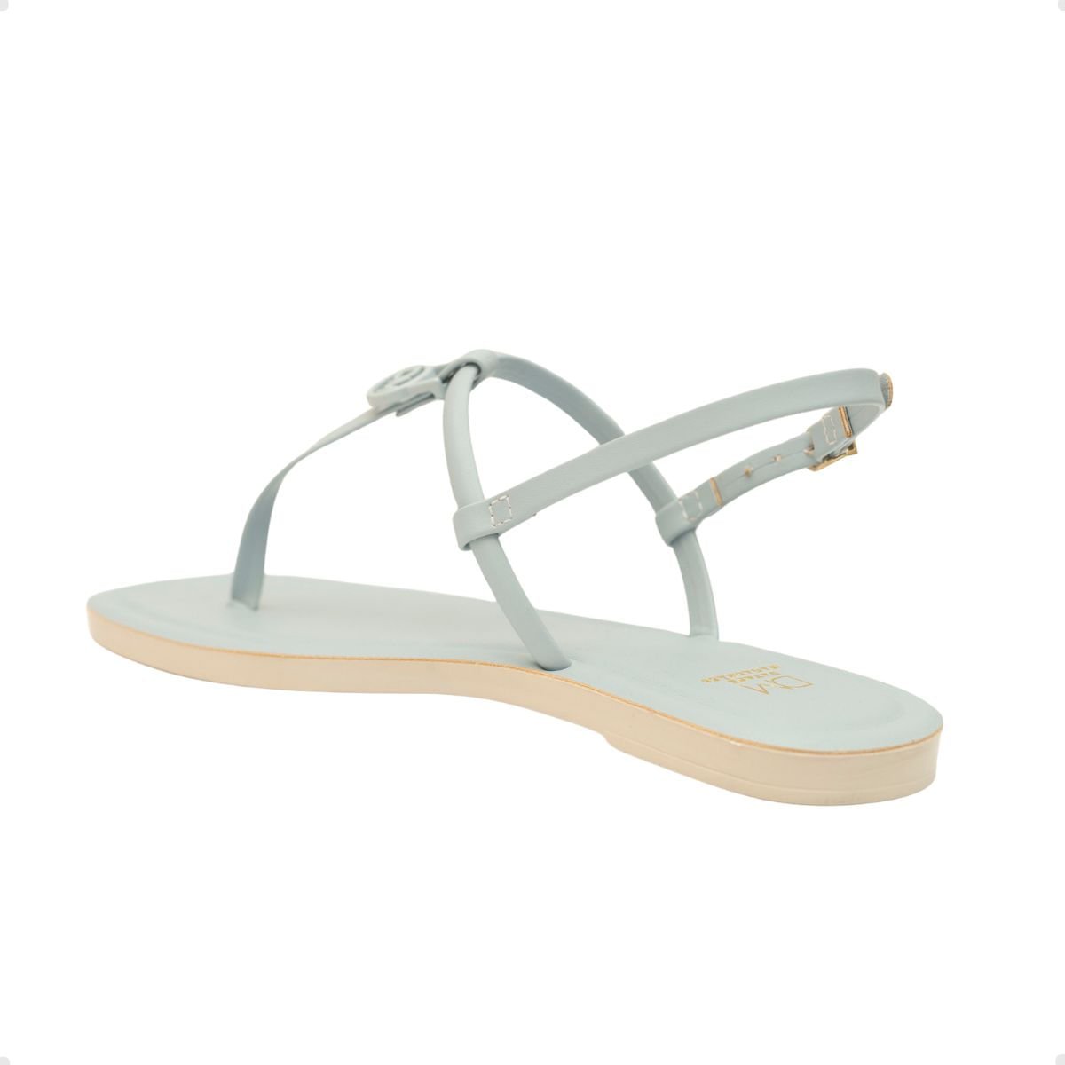 Sandália Rasteira Verena Logo Dayane Magalhães Azul Bebê Verde 5