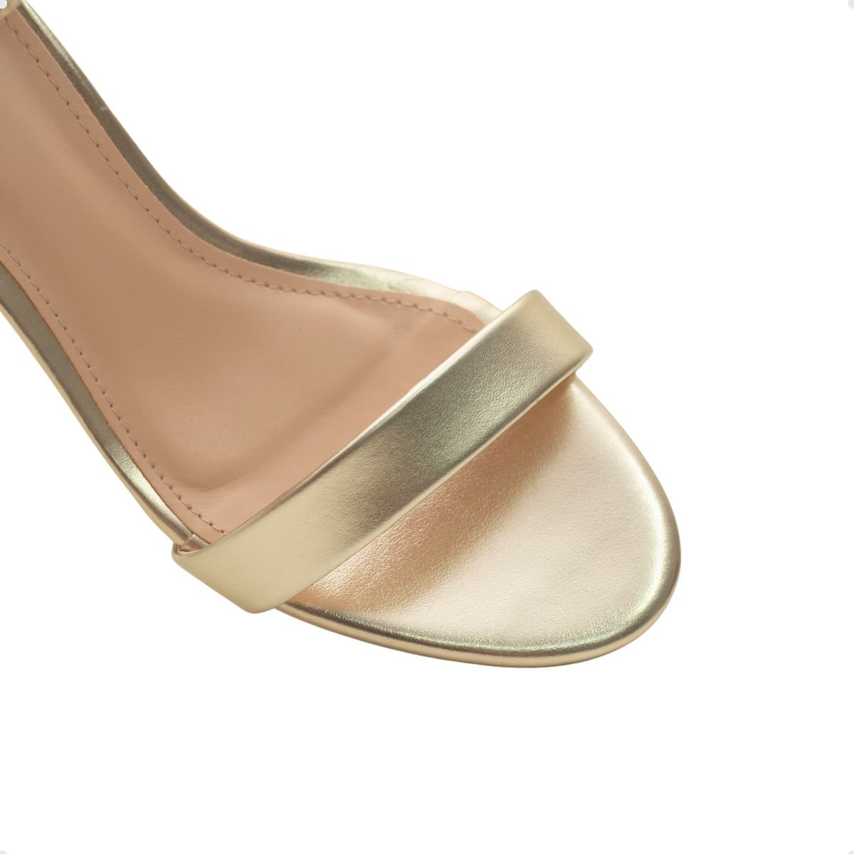 Sandália Salto Bloco Feminina Dm Eterna Dourado Dourado 4