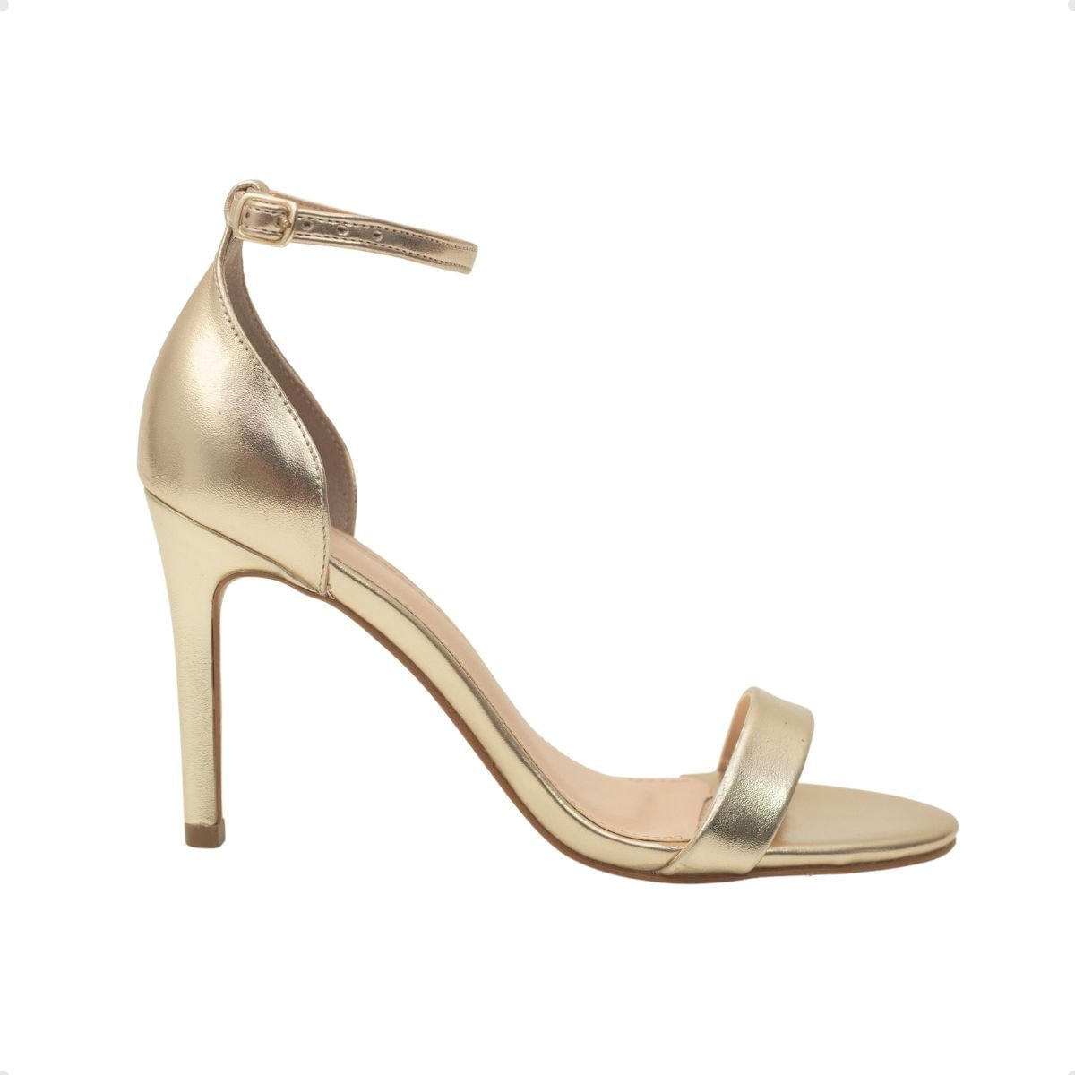 Sandália Salto Alto Fino Feminina Dm Eterna Dourada Dourado 1