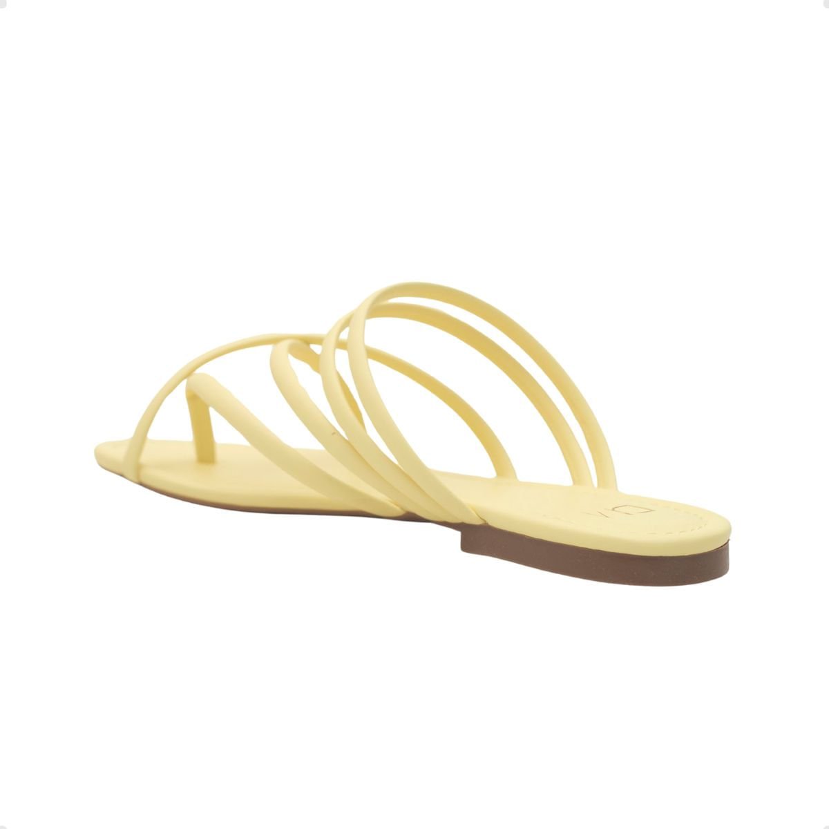 Rasteira Flat Dm Eterna Pastel Yellow Amarelo 5