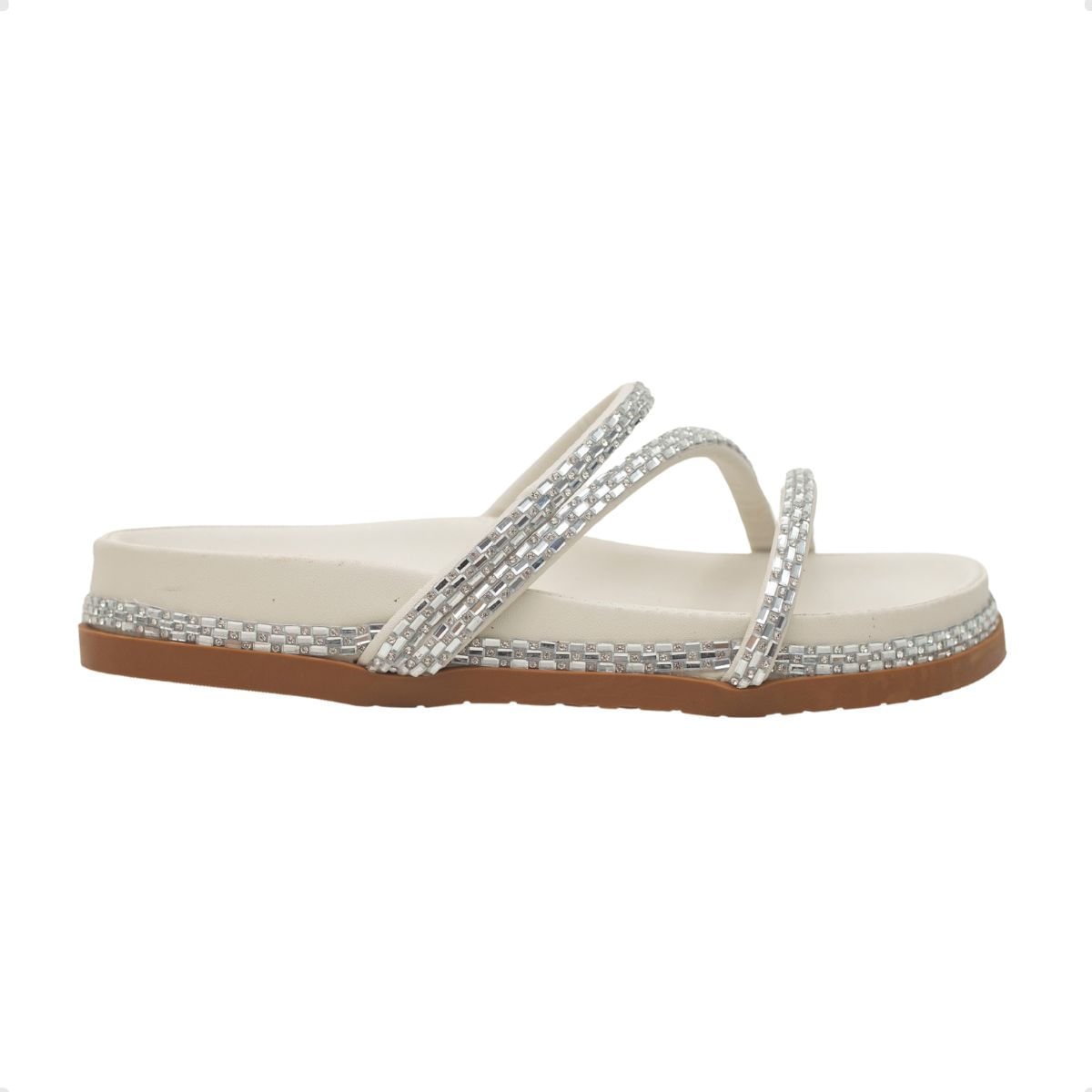 Tamanco Papete Celeste Dayane Magalhães Strass Off White Branco 1