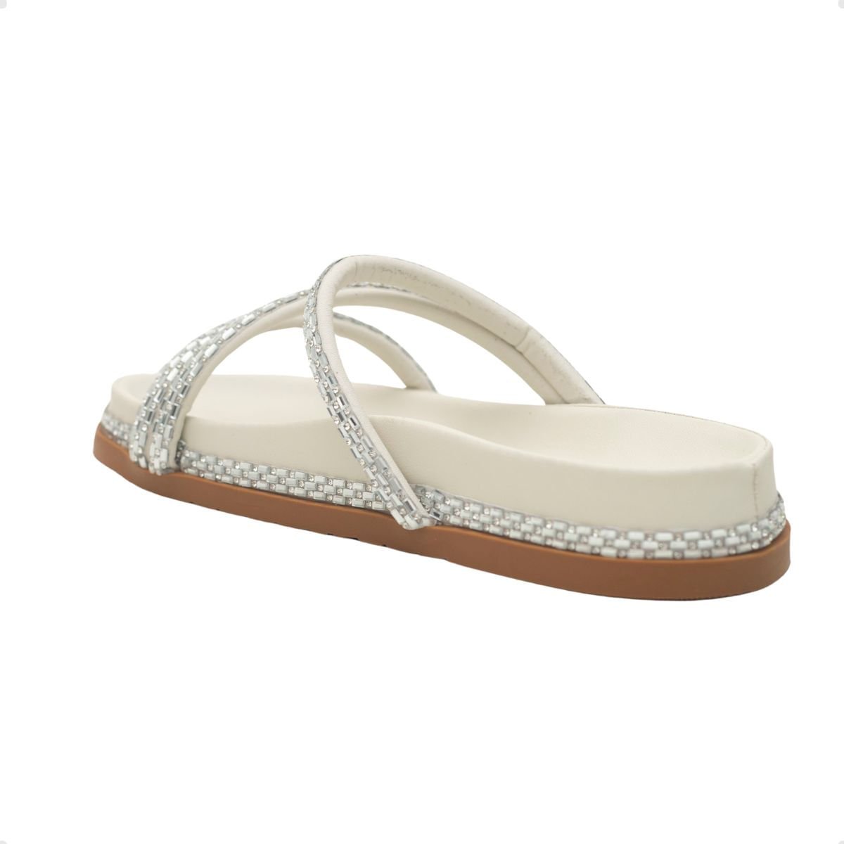 Tamanco Papete Celeste Dayane Magalhães Strass Off White Branco 5