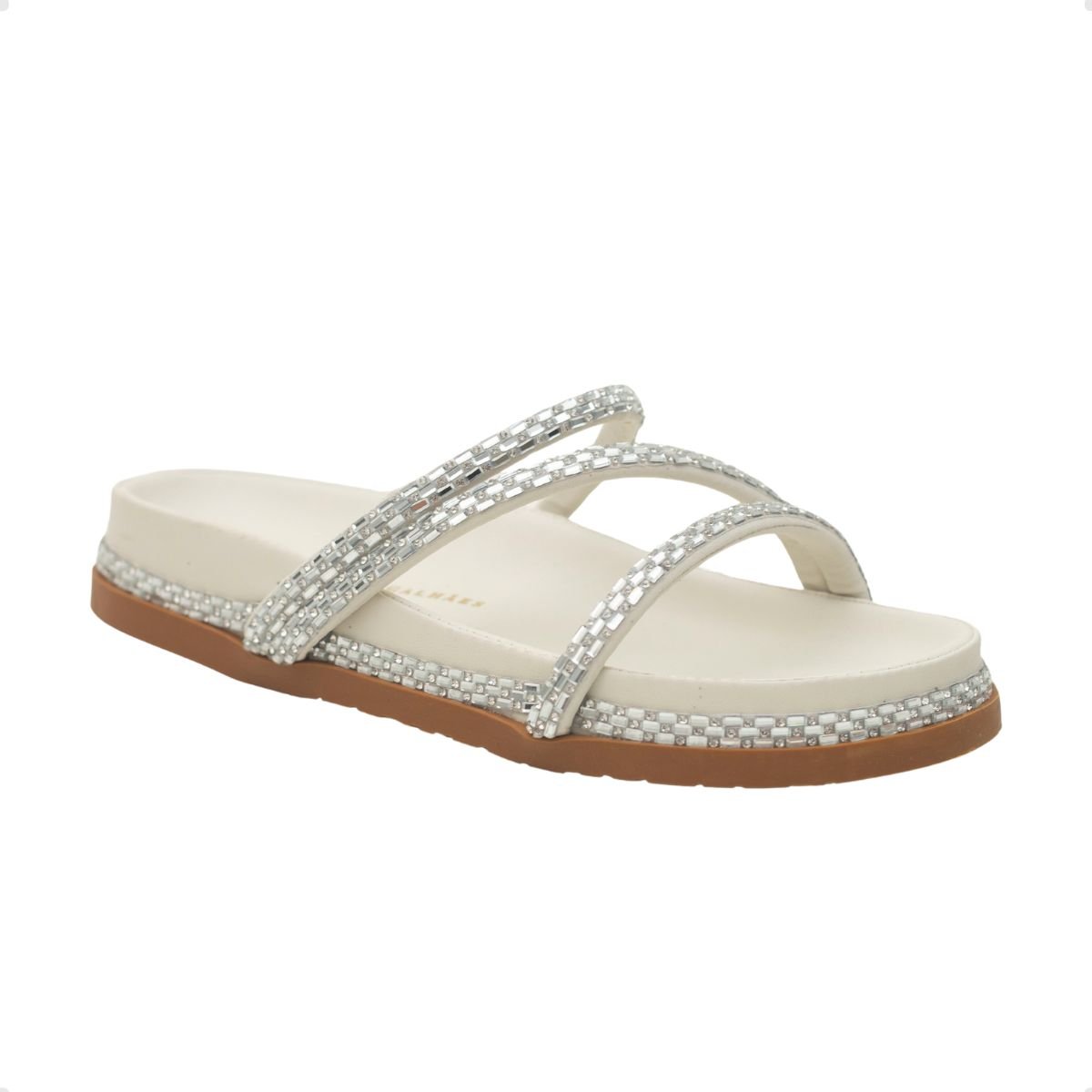 Tamanco Papete Celeste Dayane Magalhães Strass Off White Branco 2
