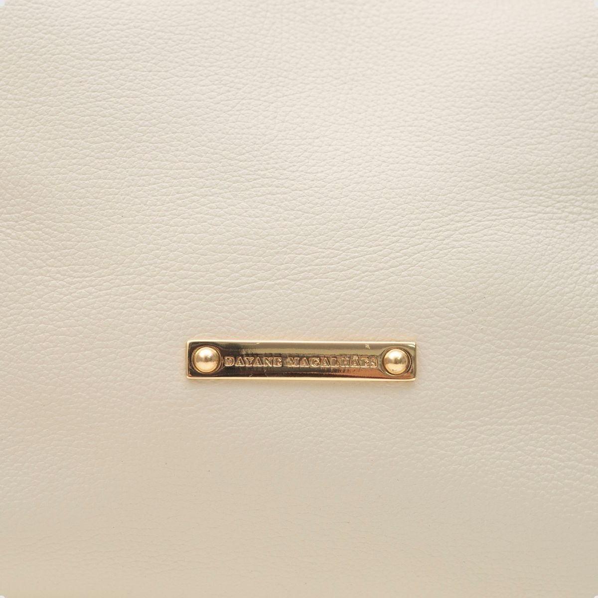 Bolsa Grande Couro Tiracolo Dayane Magalhães Branco 5