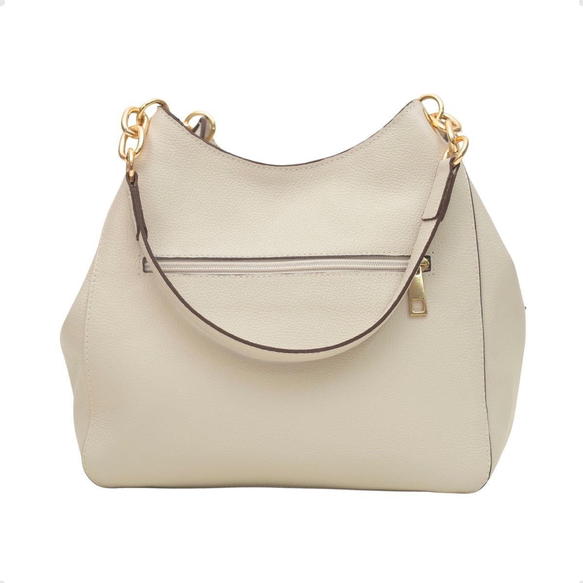 Bolsa Grande Couro Tiracolo Dayane Magalhães Branco 6