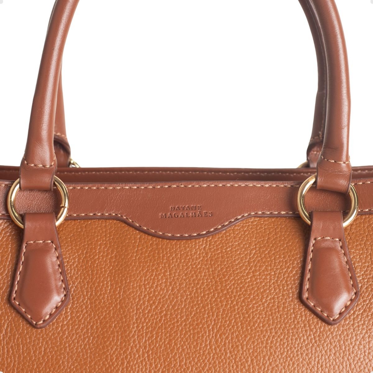 Bolsa Feminina Transversal Dayane Magalhães  Couro Marrom 4