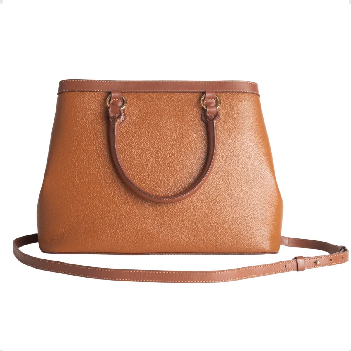 Bolsa Feminina Transversal Dayane Magalhães  Couro Marrom 5