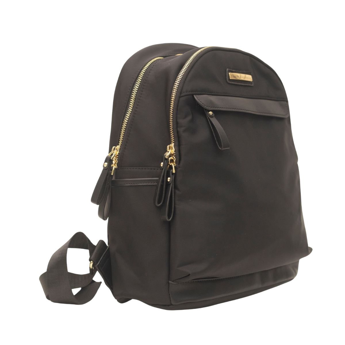 Mochila Grande De Nylon Básica Dayane Magalhães Preto 2