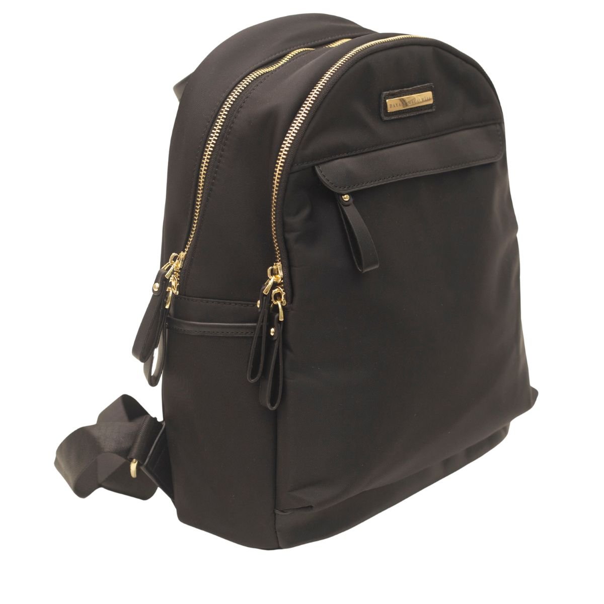 Mochila Grande De Nylon Básica Dayane Magalhães Preto 4
