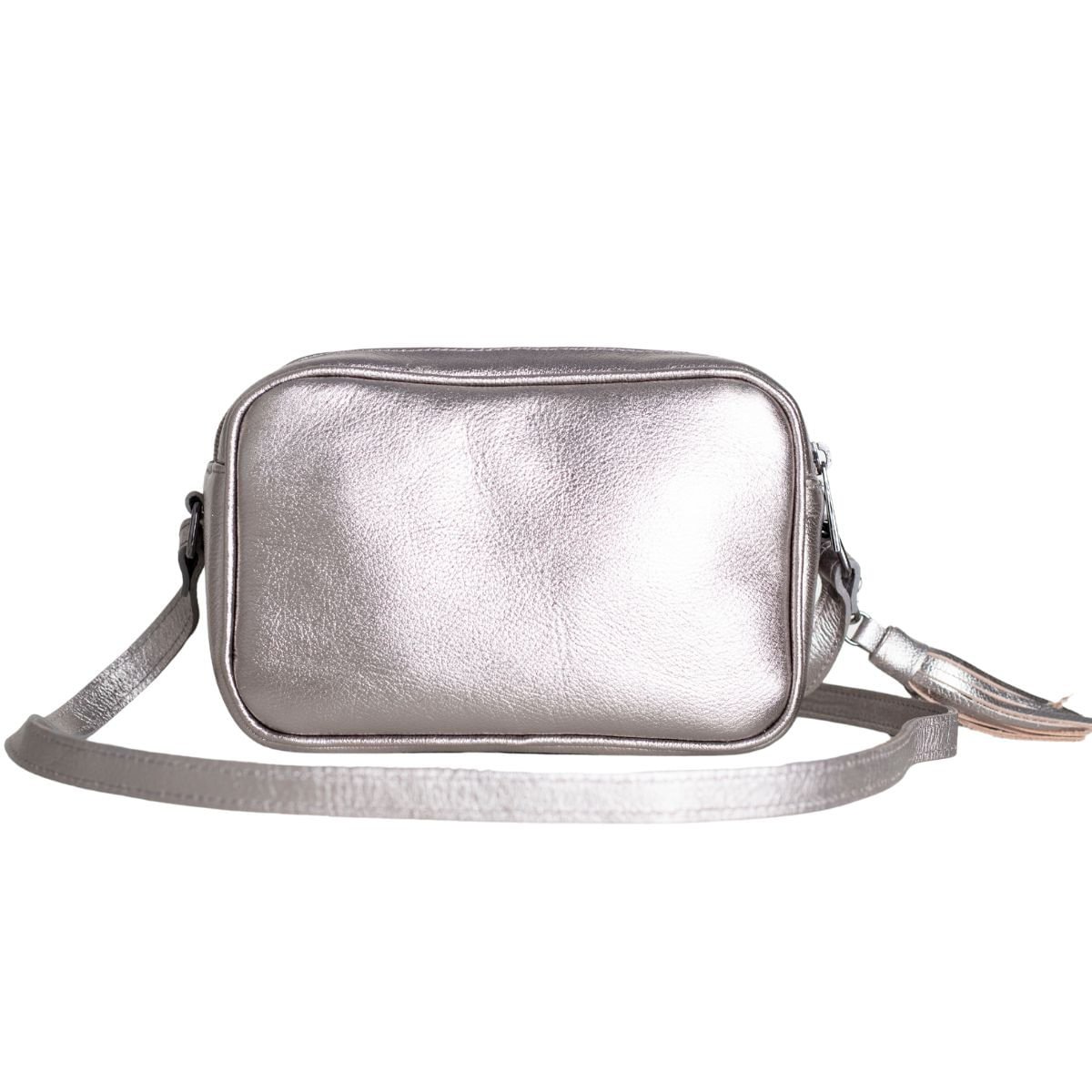 Bolsa Transversal Dayane Magalhães Matelassê Onix Prata 5