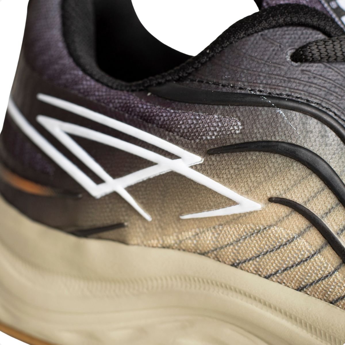 Tênis Jump Running Wave Preto Preto/Dourado 3