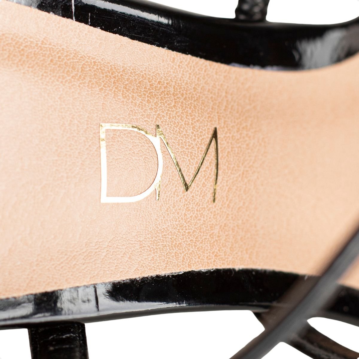 Sandália Dm Glam Laço Fino Preta Preto 3