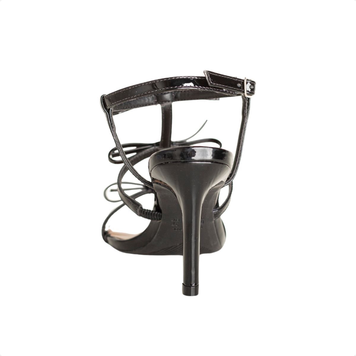 Sandália Dm Glam Laço Fino Preta Preto 4