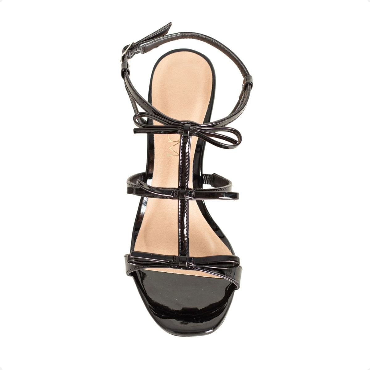 Sandália Dm Glam Laço Fino Preta Preto 6