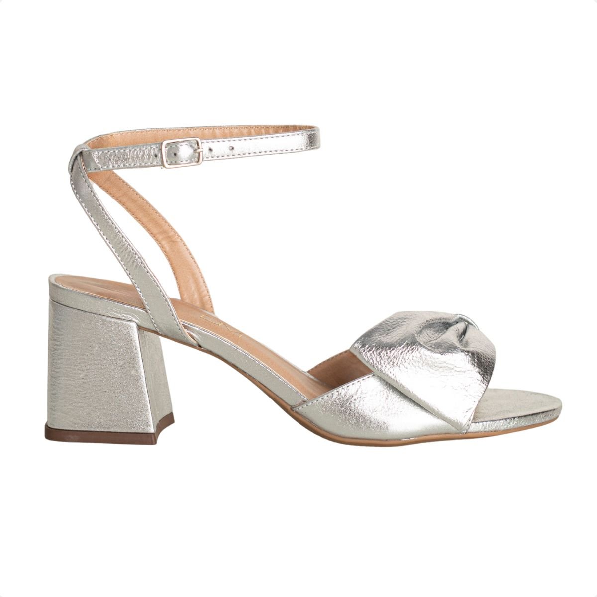 Sandália Dm Glam Laço Prata Prata 1