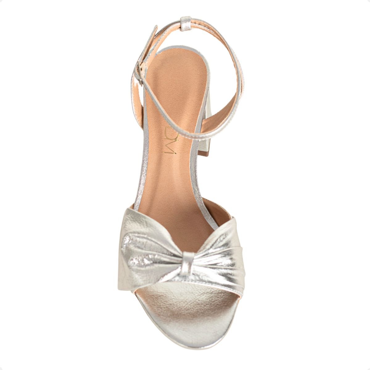 Sandália Dm Glam Laço Prata Prata 6