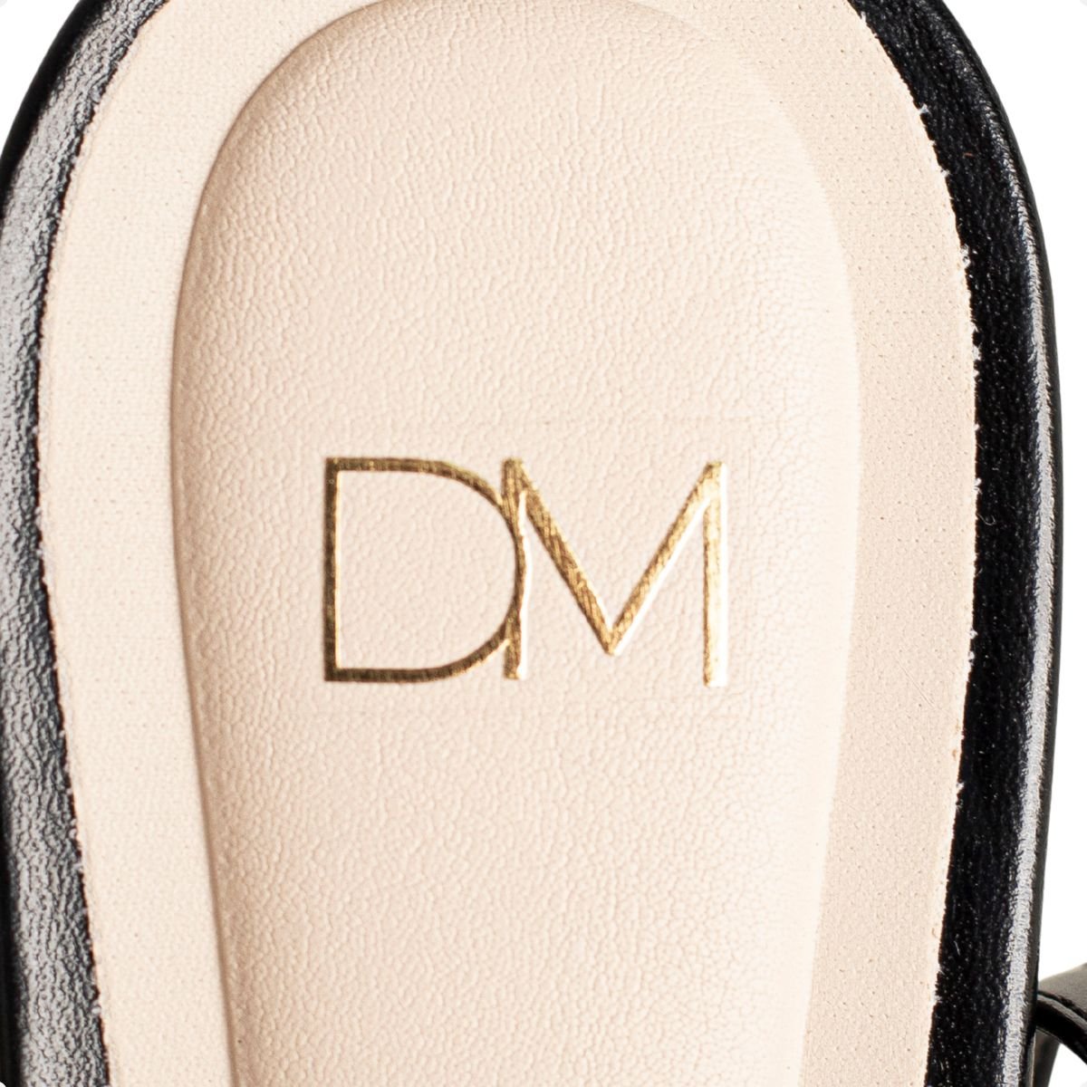 Sandália Rasteira Preta Dm Tiras Finas Preto 7