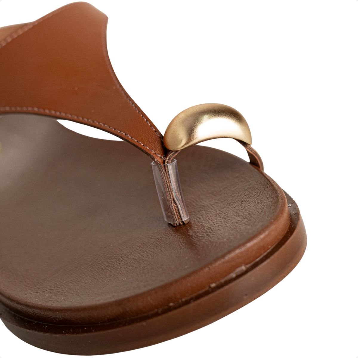 Sandália Rasteira Dm Veraneio Caramelo Marrom 3