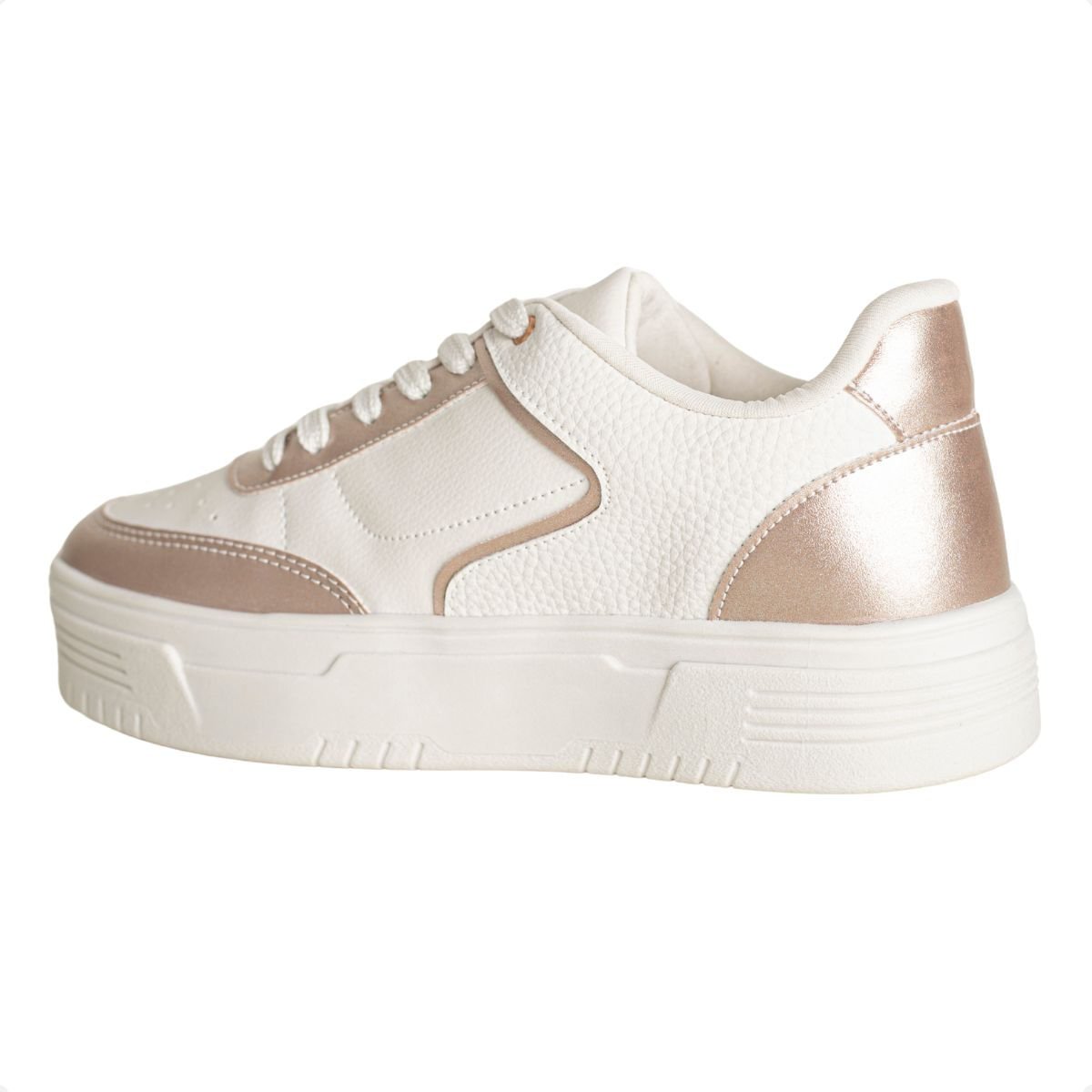 Tênis Feminino Lízis Urban Glow Branco E Rosê