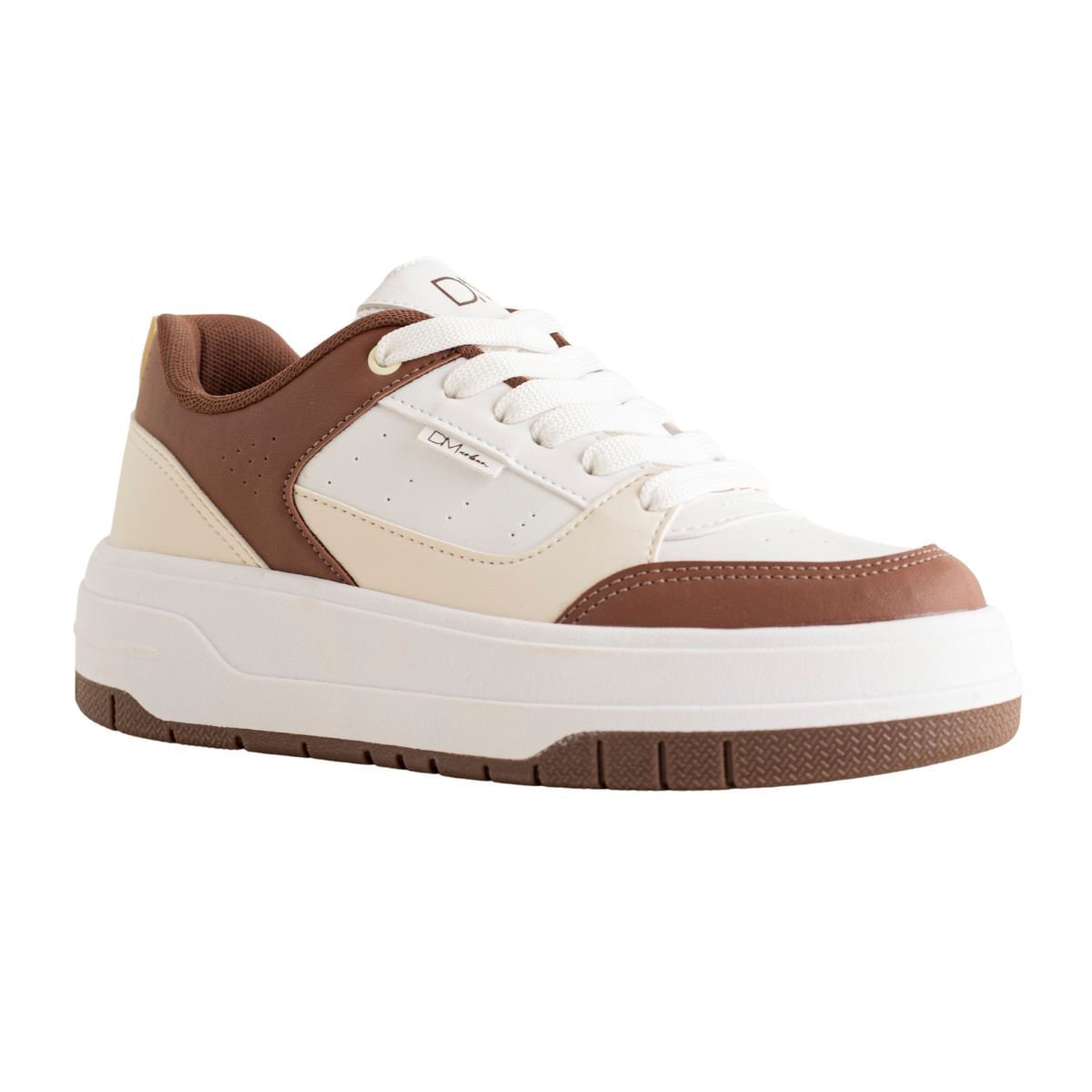 Tênis Dm Marrom & Creme Branco/Marrom 2