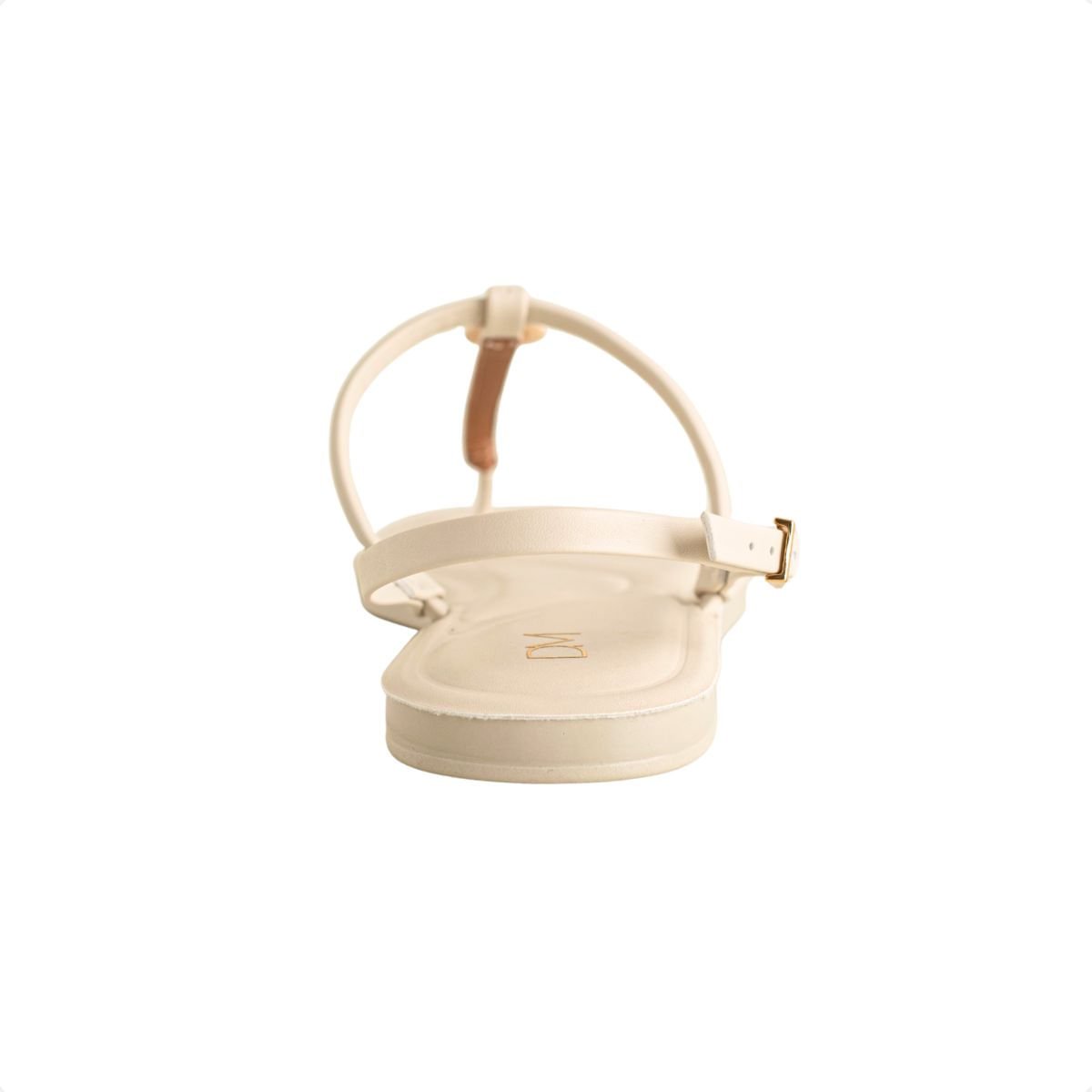 Sandália Rasteirinha Dm Minimal Chic Branca Off White 4