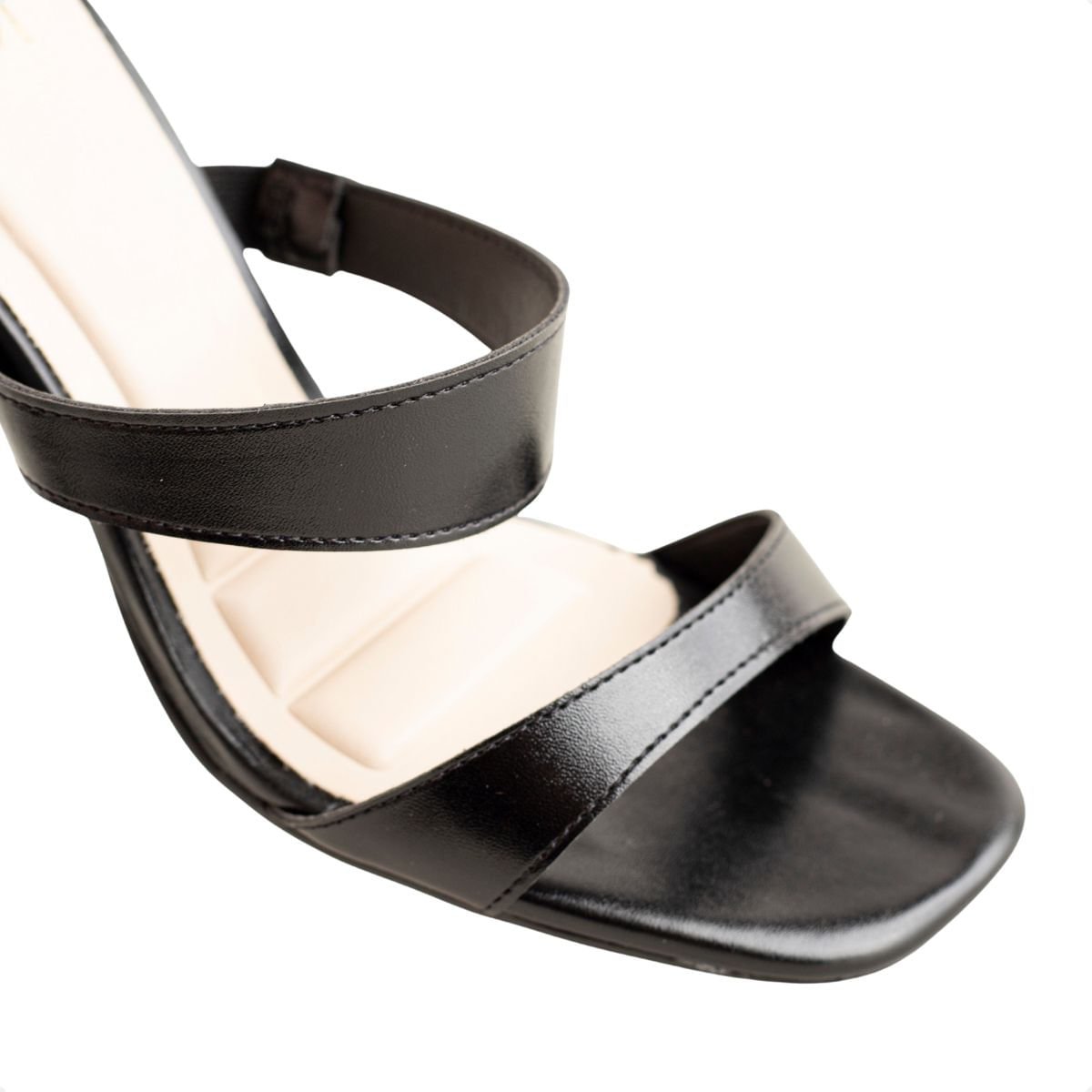 Tamanco Preto Dm Salto Bloco E Tiras Grossas Preto 3