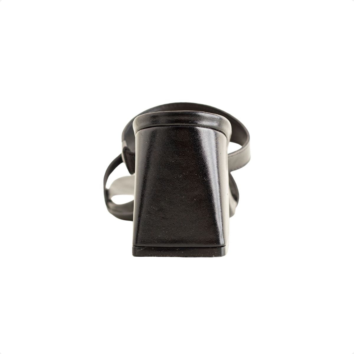 Tamanco Preto Dm Salto Bloco E Tiras Grossas Preto 4