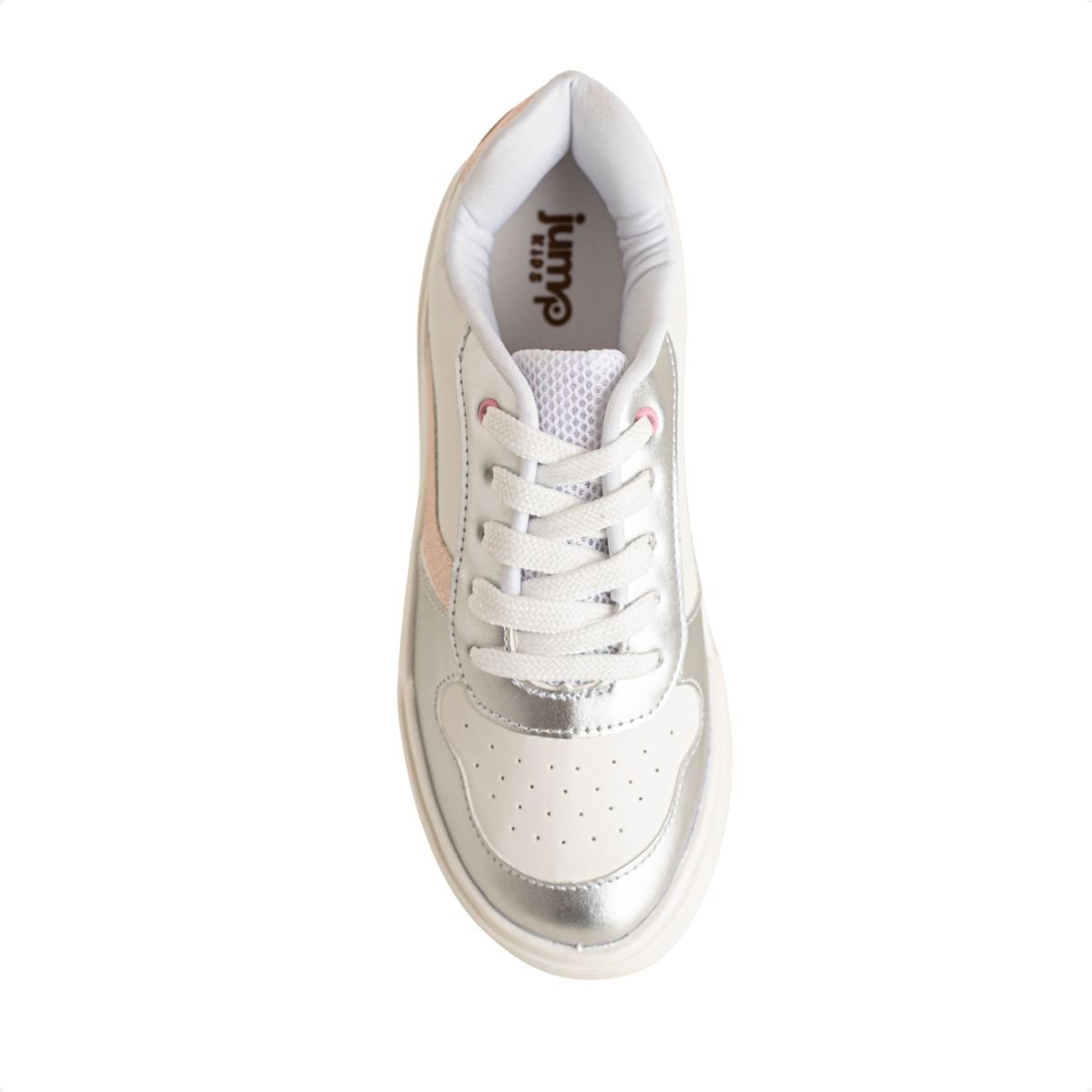 Tênis Jump Kids Silver Glow Branco/Prata 6