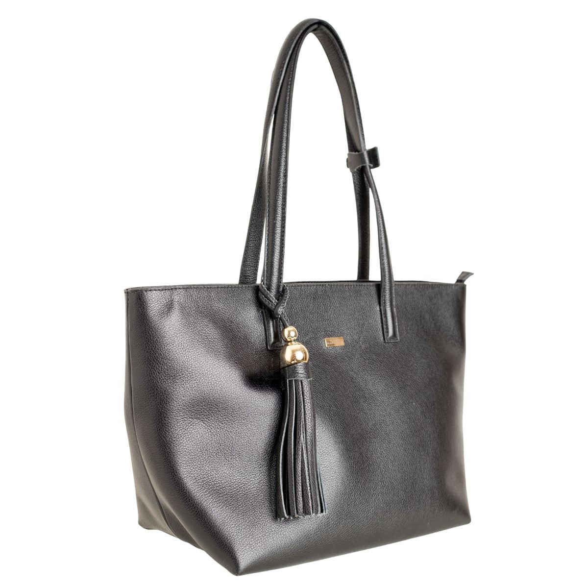 Bolsa Tote Dm Tassel Preta Preto 2