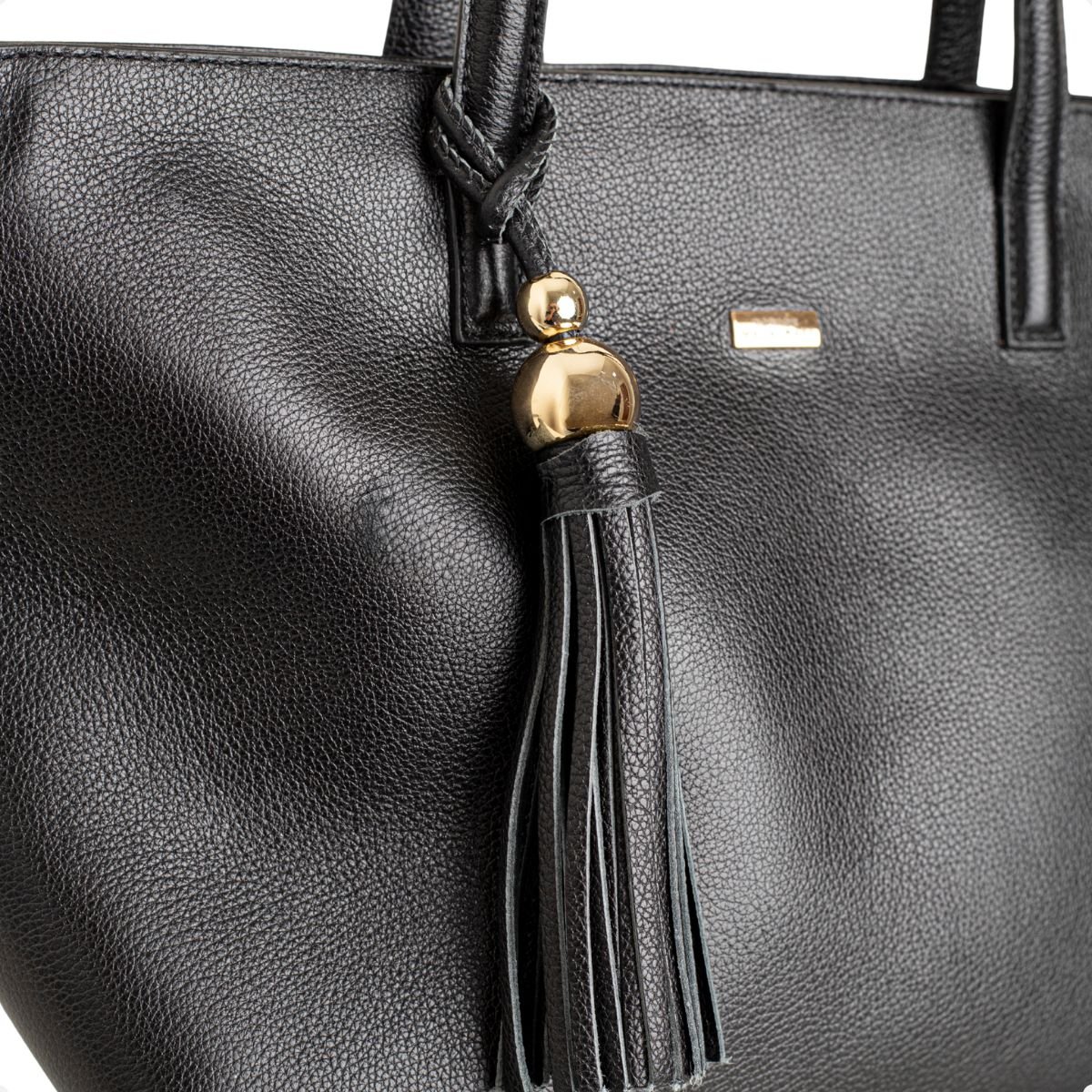 Bolsa Tote Dm Tassel Preta Preto 7