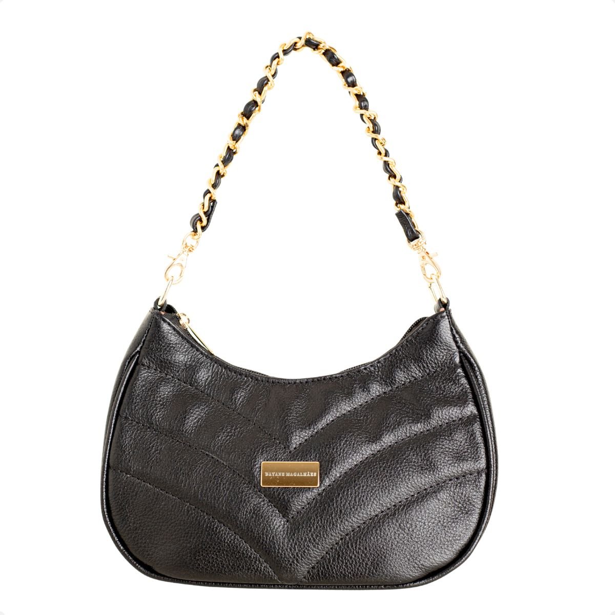 Bolsa Shoulder Matelassê Preta Dm Preto 7