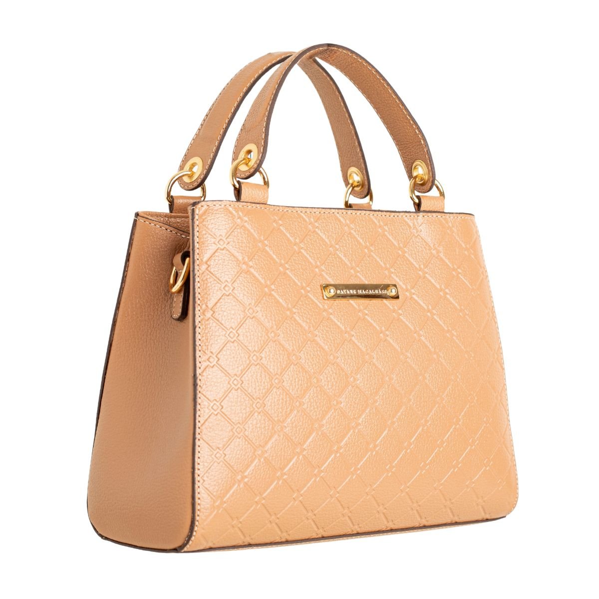 Bolsa Estruturada Dm Matelassê Nude Bege 2