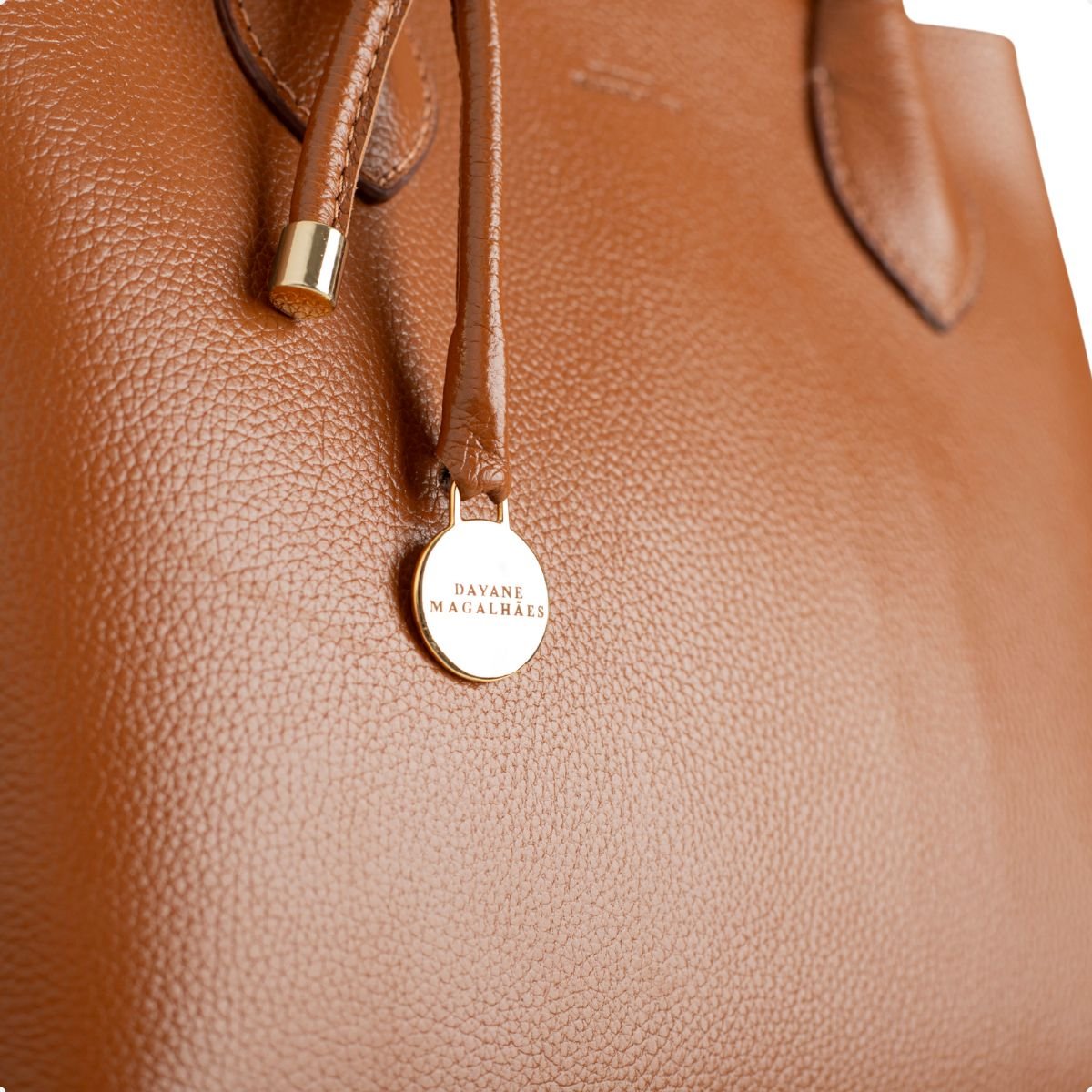 Bolsa Estruturada Dm Charm Caramelo Marrom 3