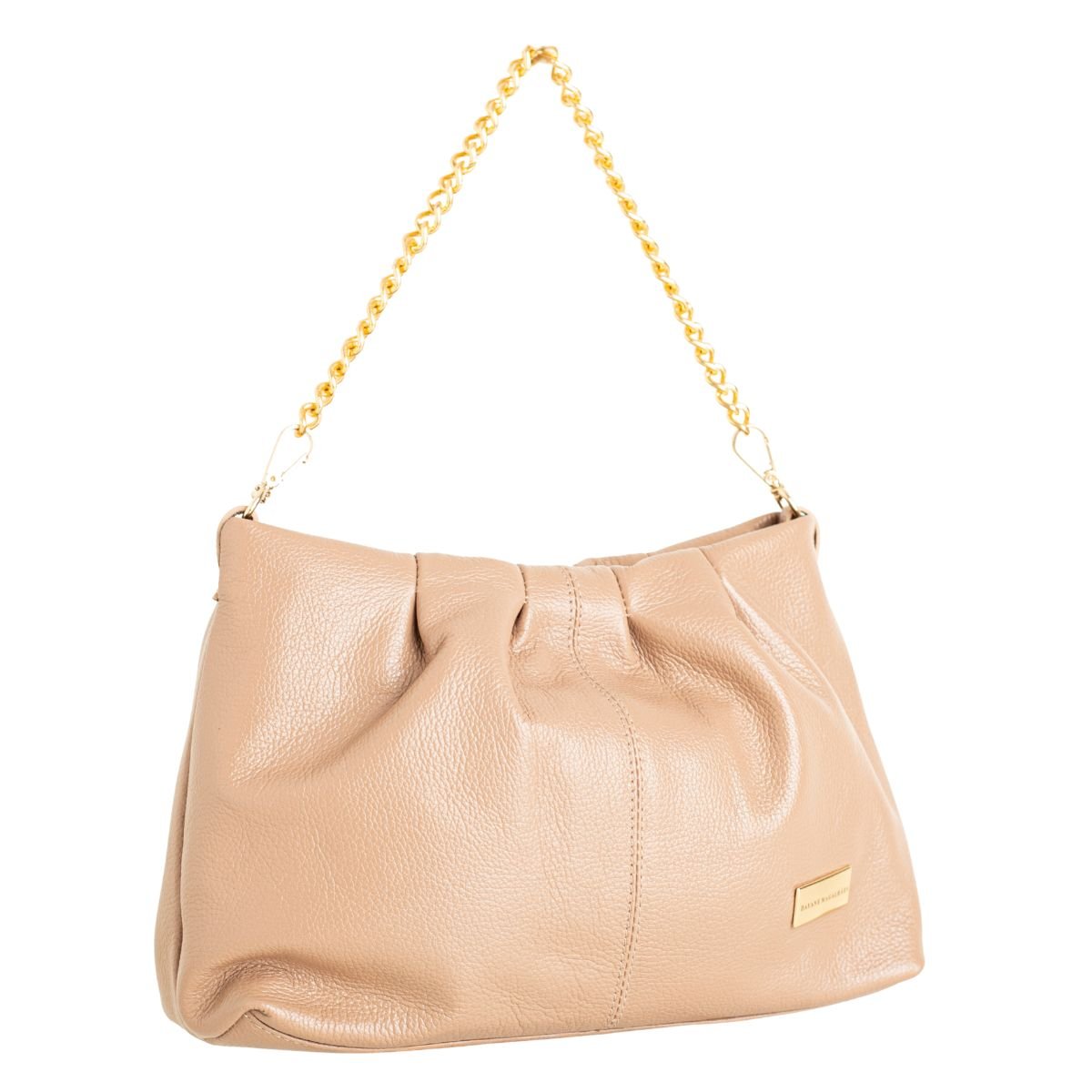 Bolsa Shoulder Dm Ivory Minimal Bege 2