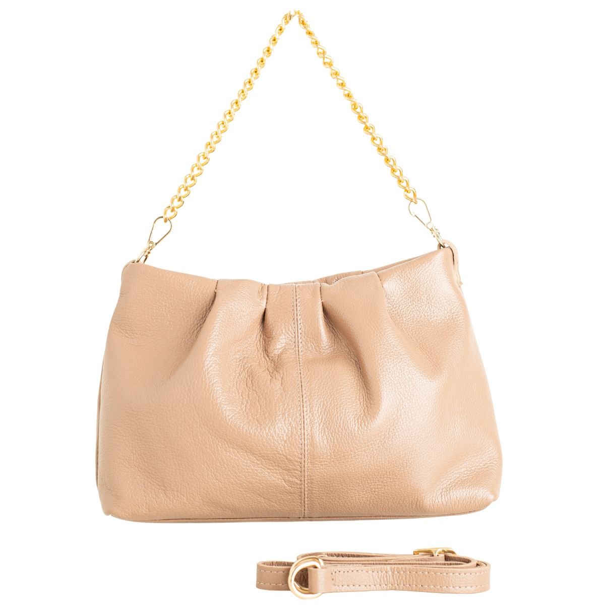 Bolsa Shoulder Dm Ivory Minimal Bege 5